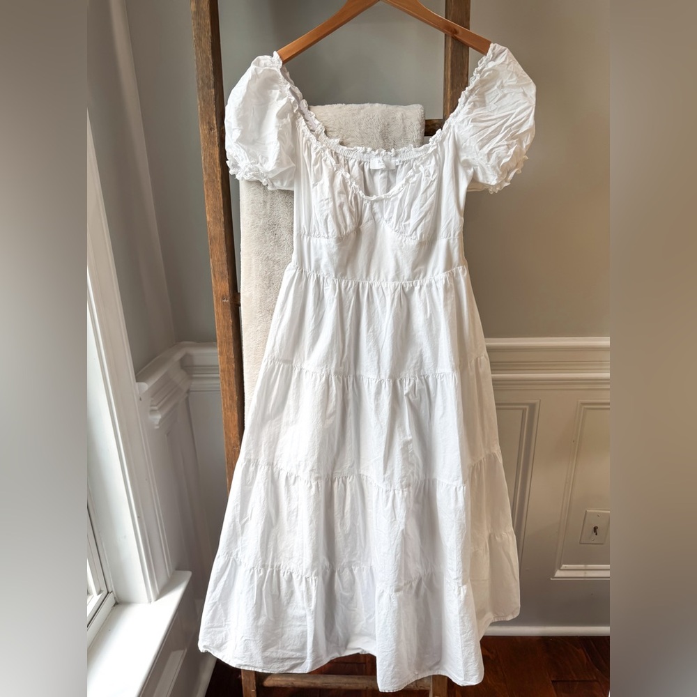 ASTR The Label White Midi Dress